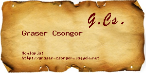 Graser Csongor névjegykártya