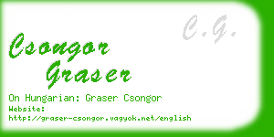 csongor graser business card